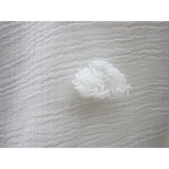 Blu Pepper Womens Dress Swiss Dot Chiffon Lined Button Front‎ White M - Picture 10 of 14